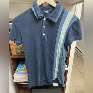 Vintage D&G Men's Blue Polo “Superfreak Distraction” Shirt